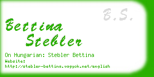 bettina stebler business card